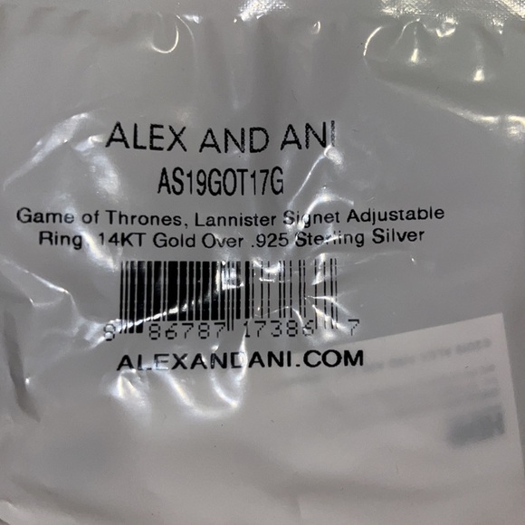 Game of Thrones Alex and Ani ring 14KT Gold over sterling silver Men or women - Picture 4 of 5
